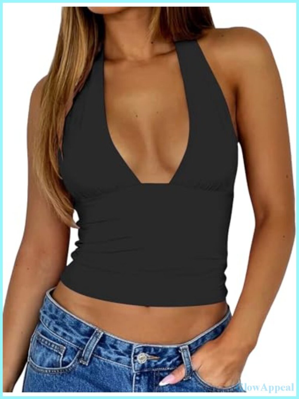 Women's Sexy Y2K Halter Crop Tank Top Backless Going Out Top